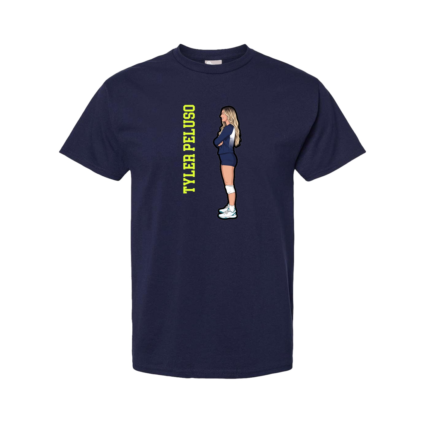 Tee — Name Vertical in Navy