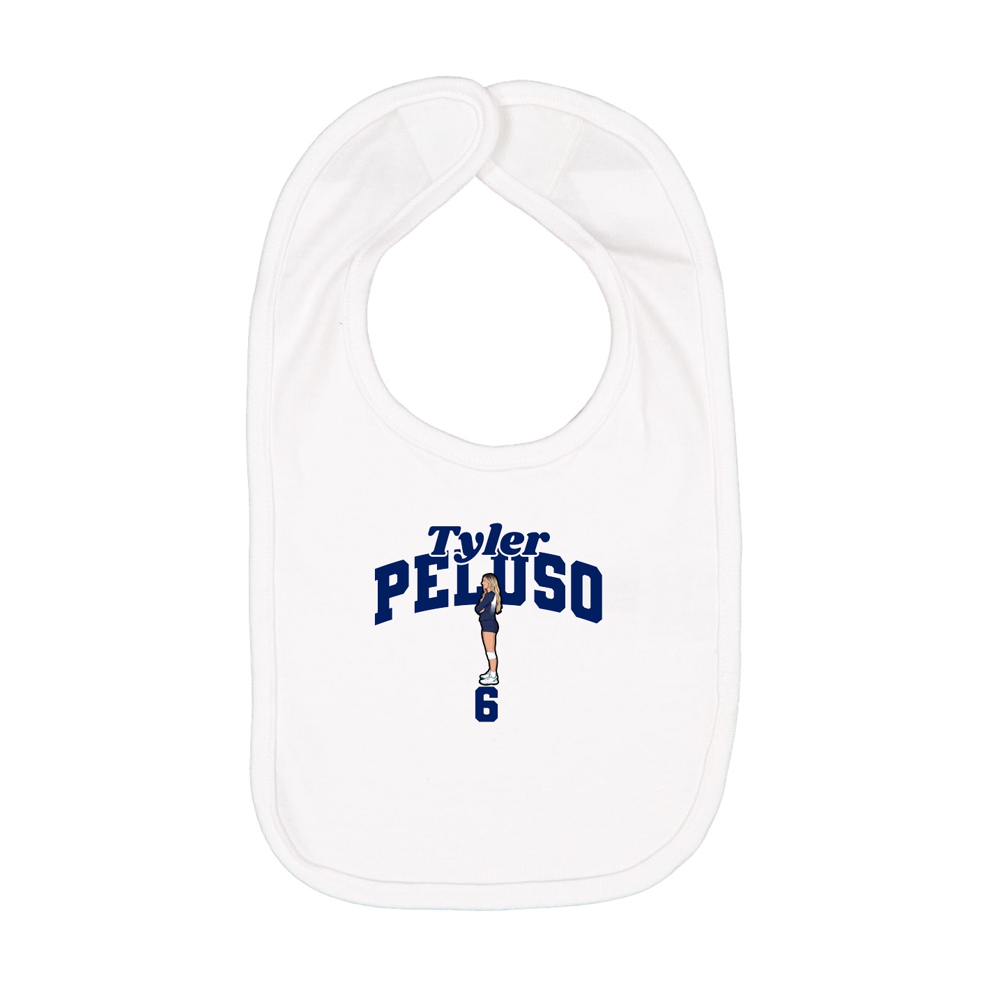 Infant Bib — Signature Arch in White