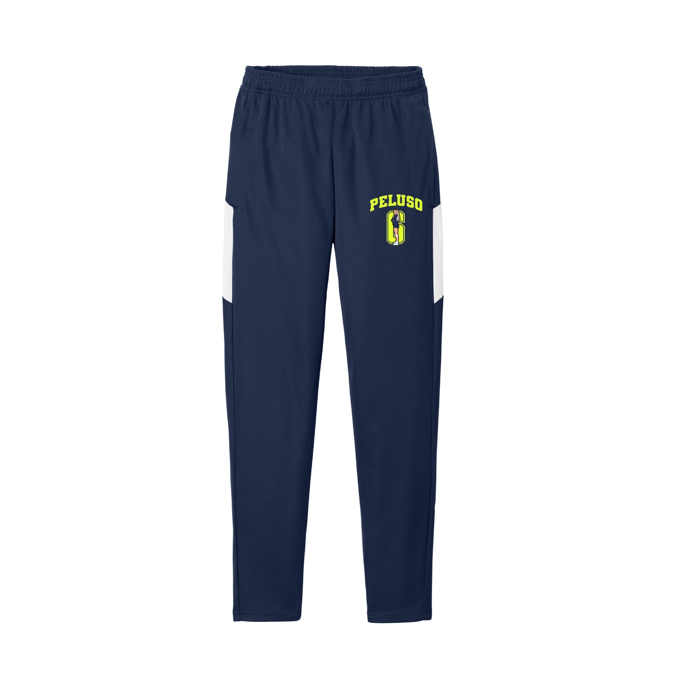 Team Travel Pant — Number in Navy/White