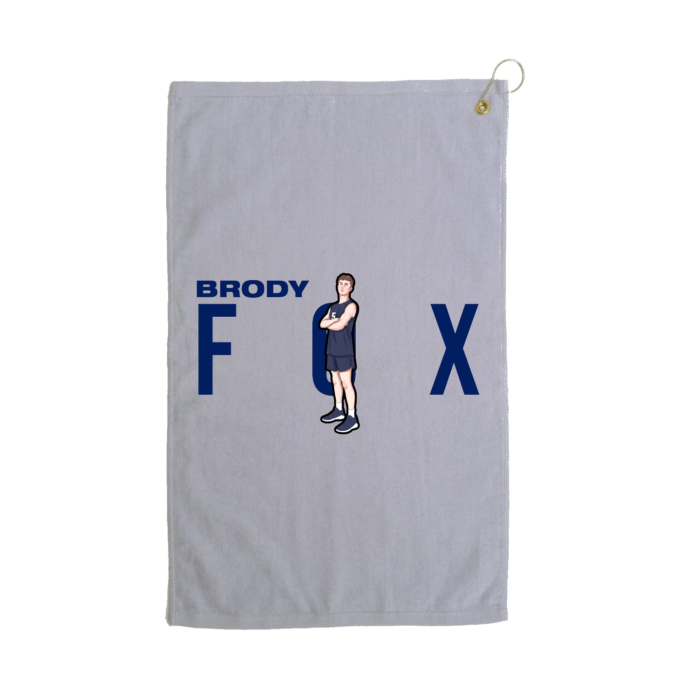 Golf Towel — Player Name in Grey