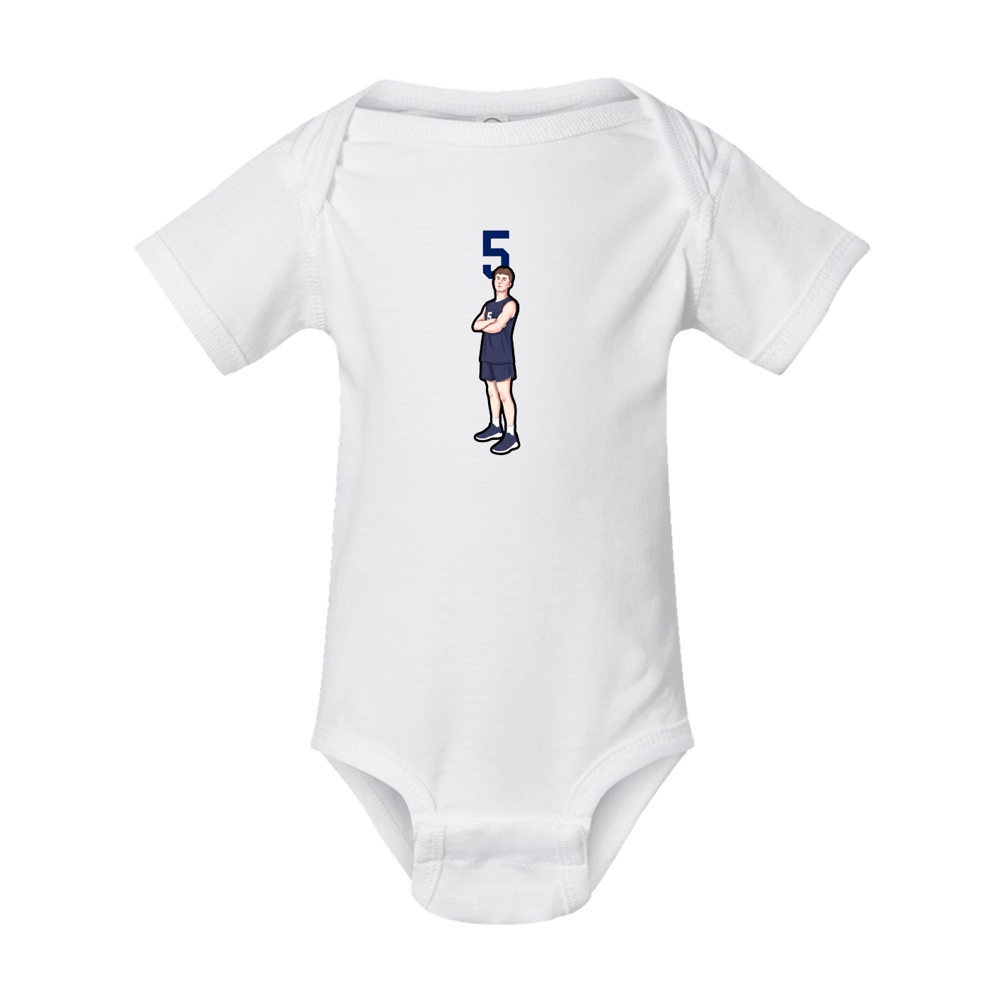 Baby Onesie — Number Top in White