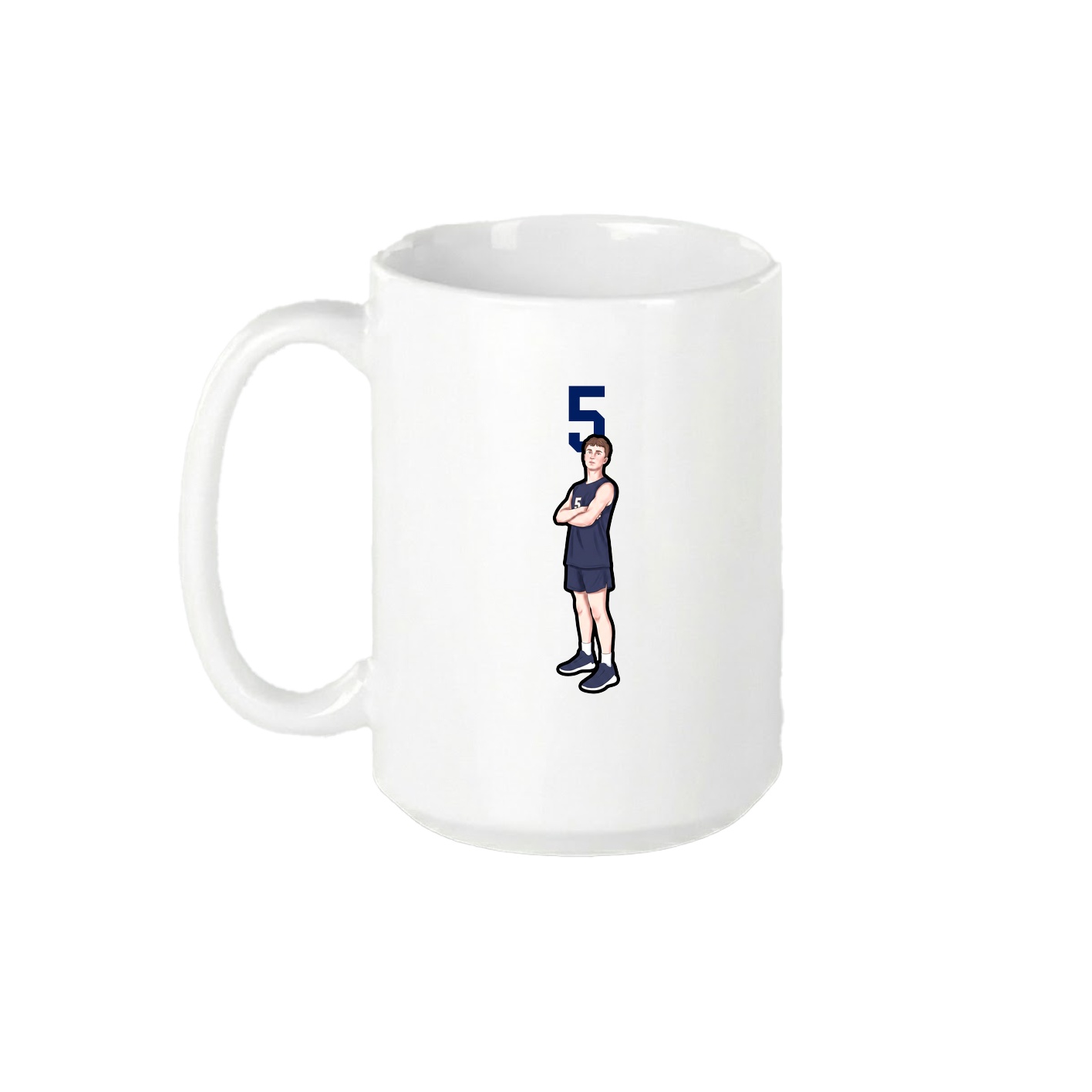 15oz Coffee Mug — Number Top in White