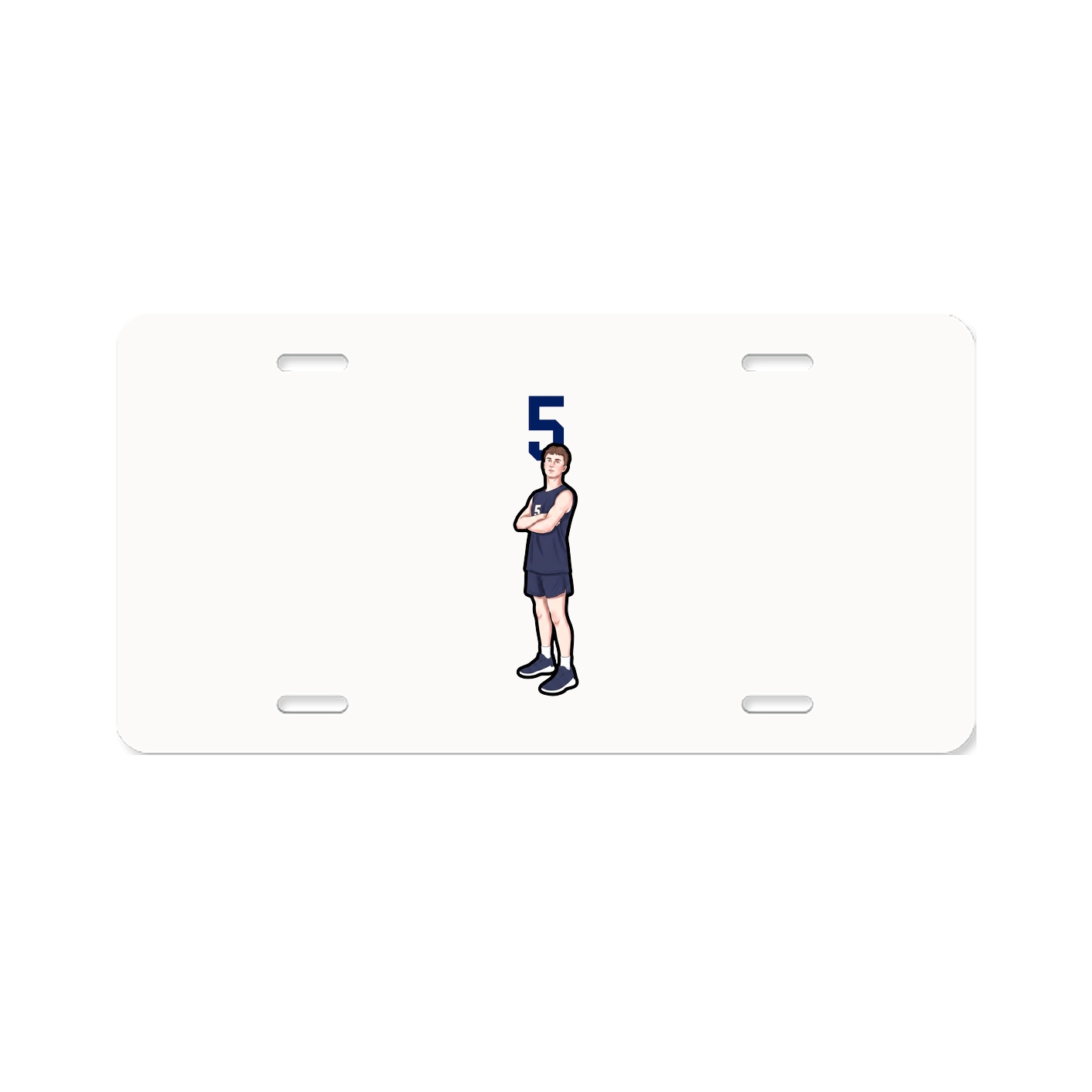 License Plate — Number Top in Classic