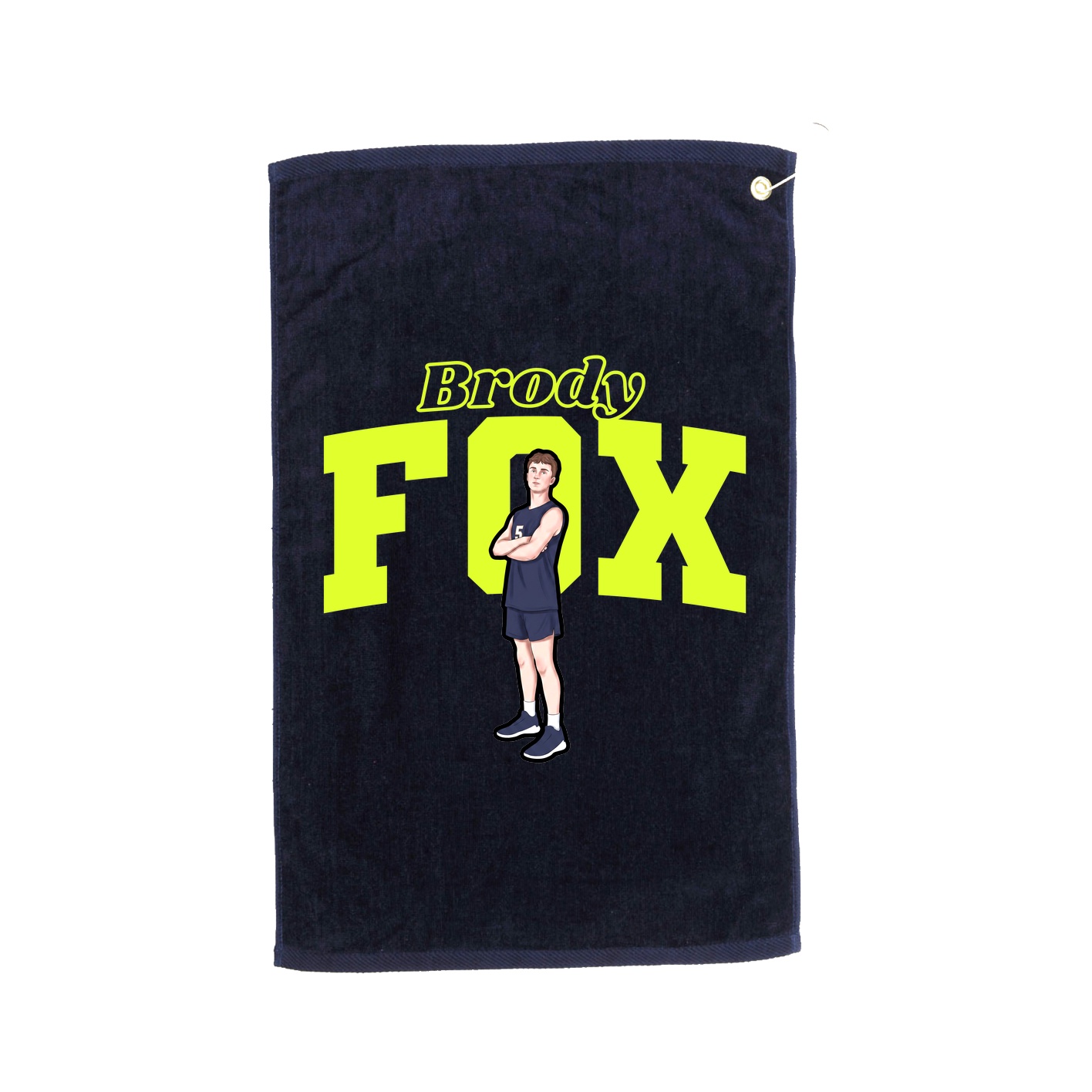 Golf Towel — Name Arch in Navy