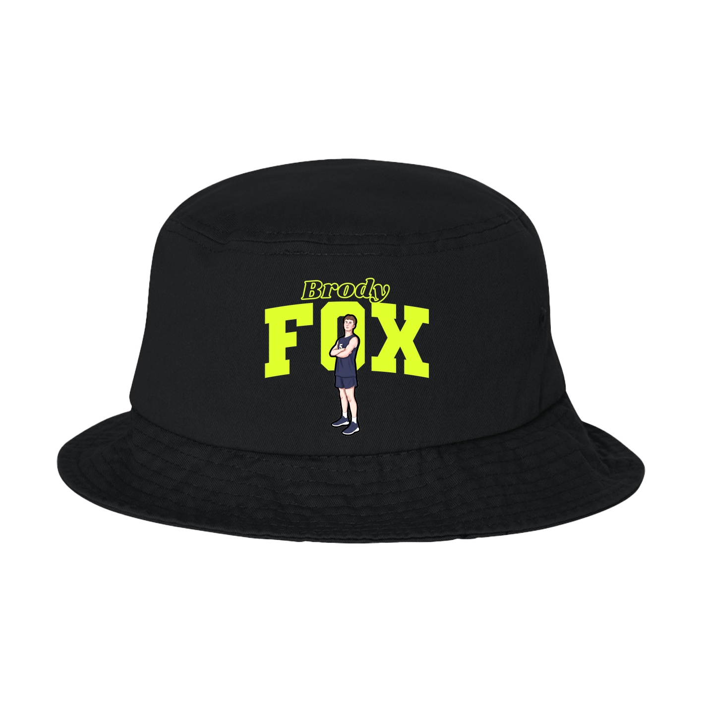 Bucket Cap — Name Arch in Black