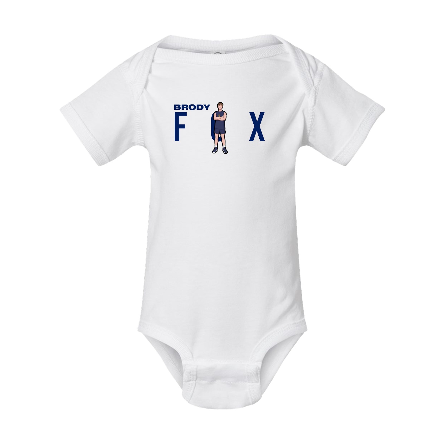 Baby Onesie — Player Name in White