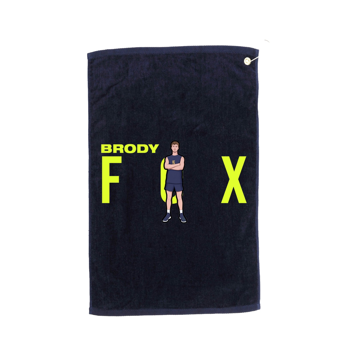 Golf Towel — Player Name in Navy