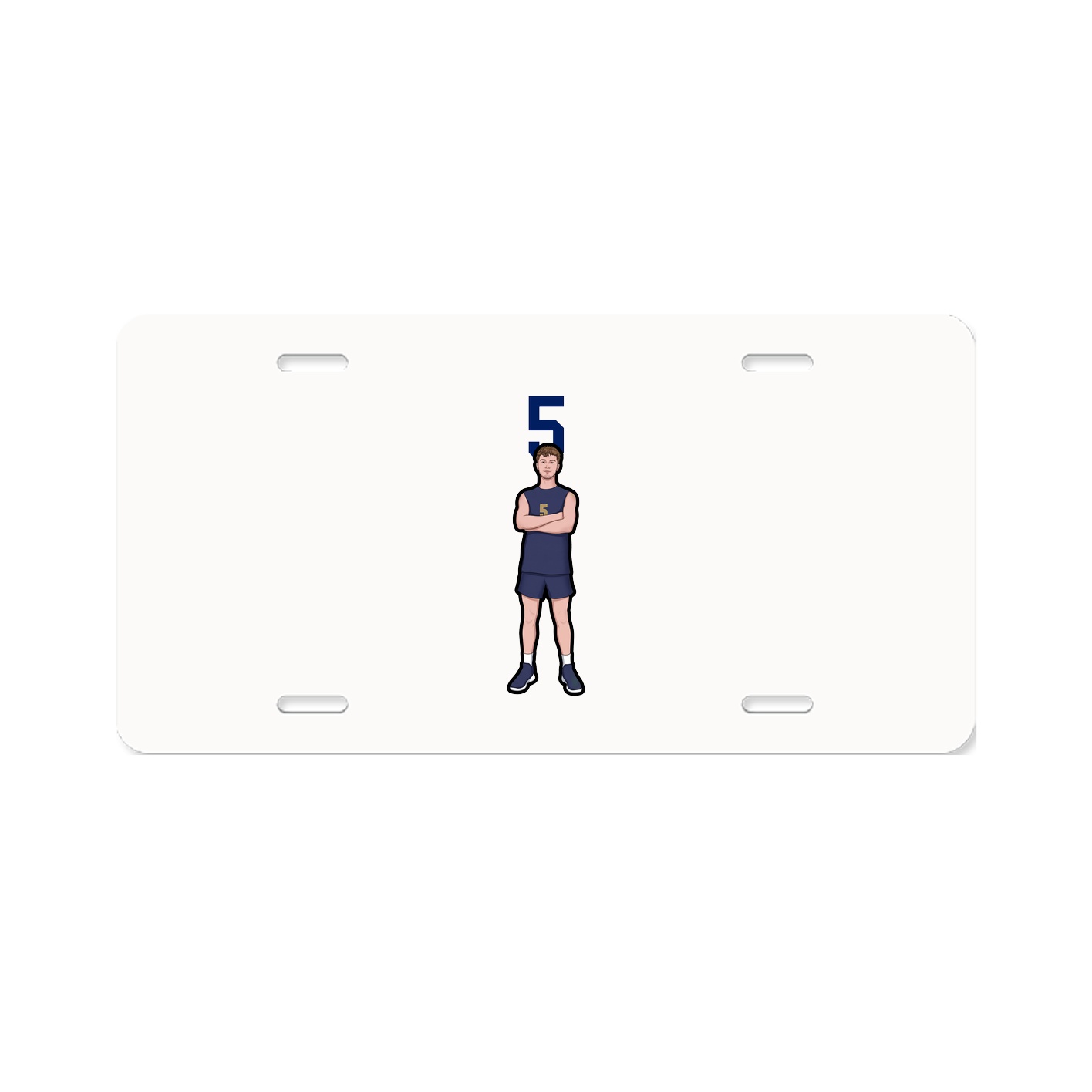 License Plate — Number Top in Classic