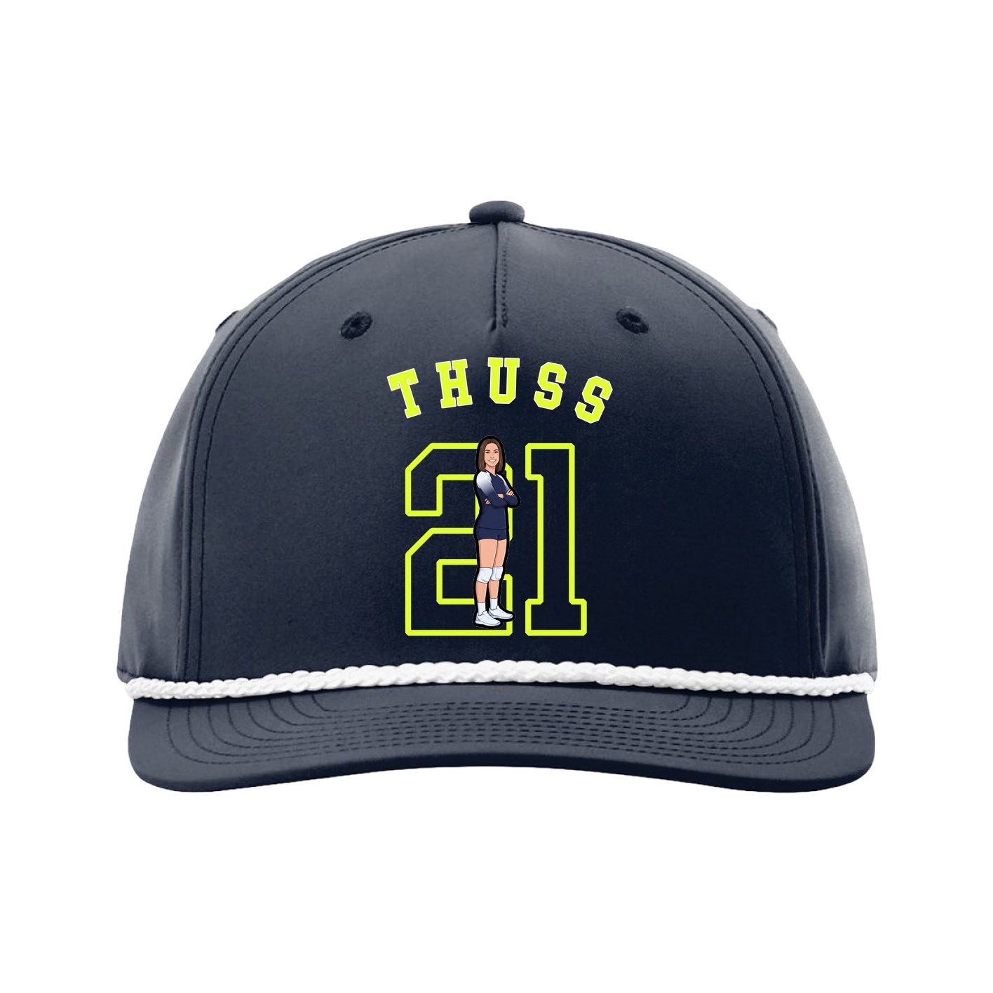Five-Panel Classic Rope Cap — Shirsey Arch in Navy