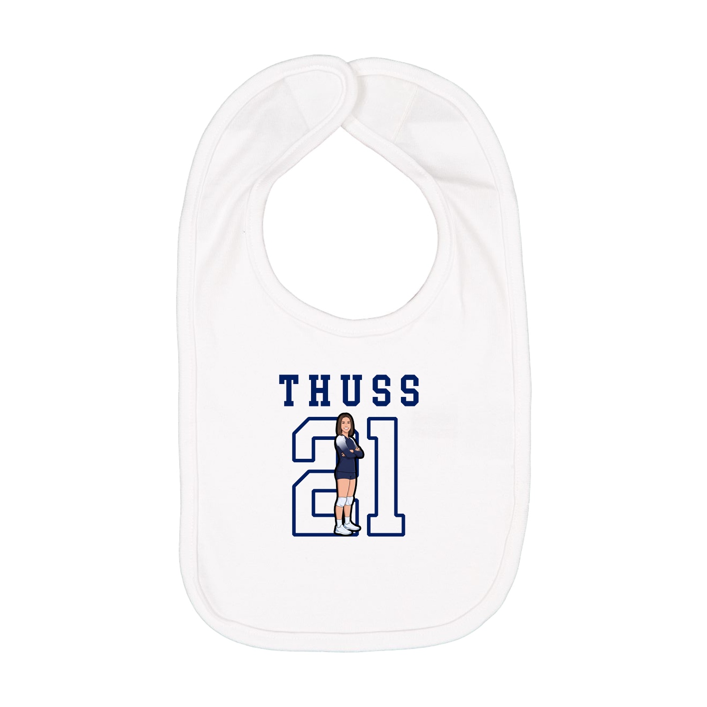 Infant Bib — Shirsey in White