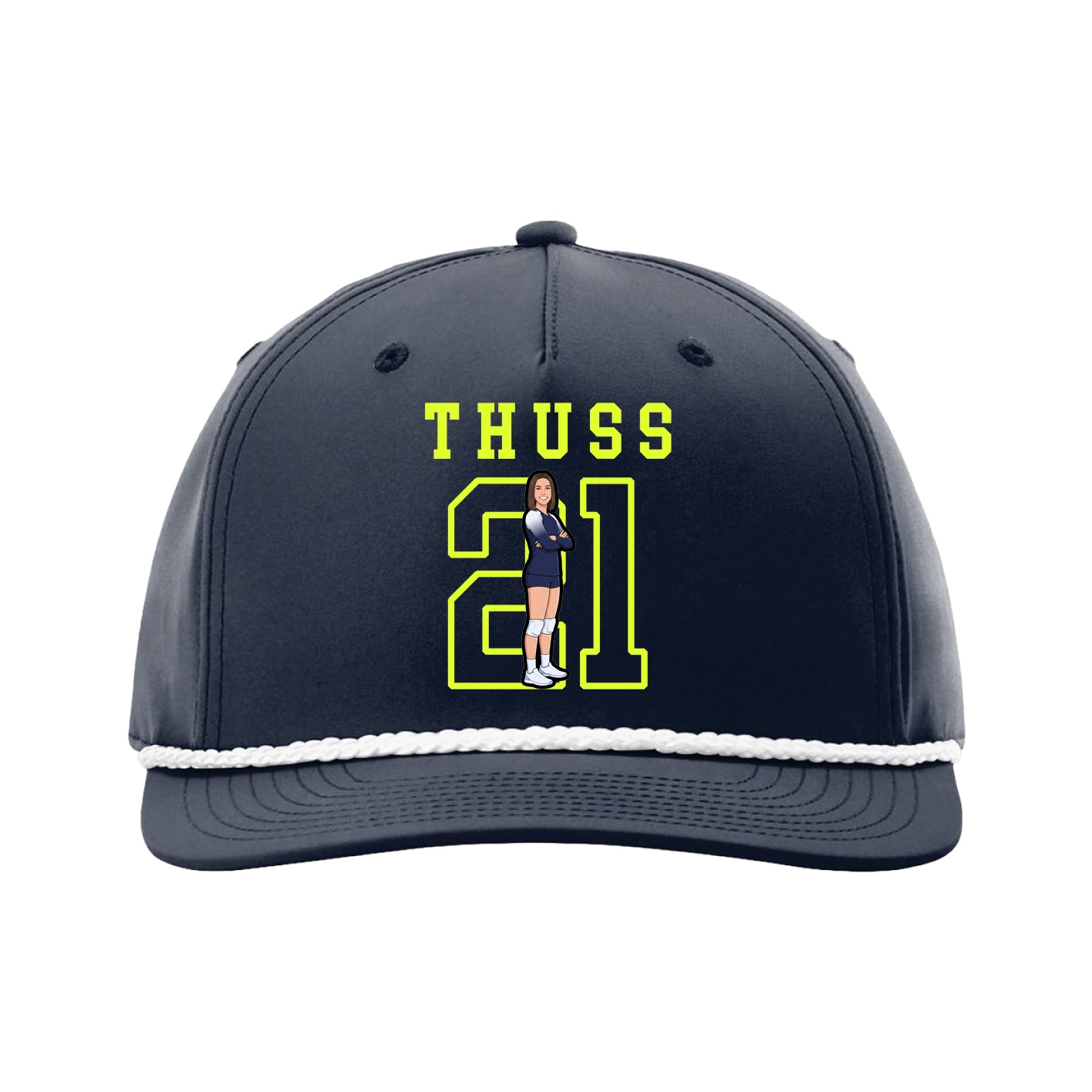 Five-Panel Classic Rope Cap — Shirsey in Navy