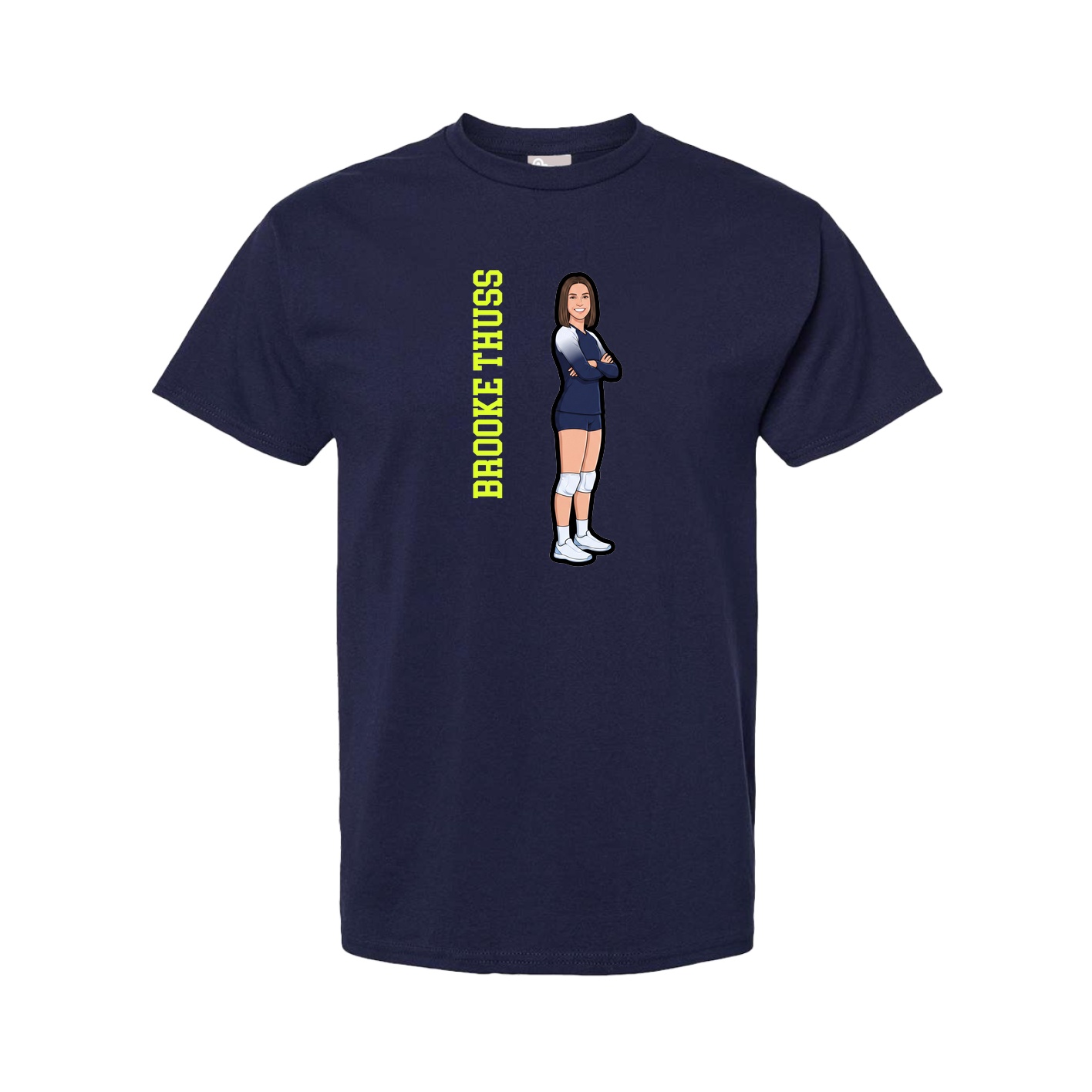 Tee — Name Vertical in Navy