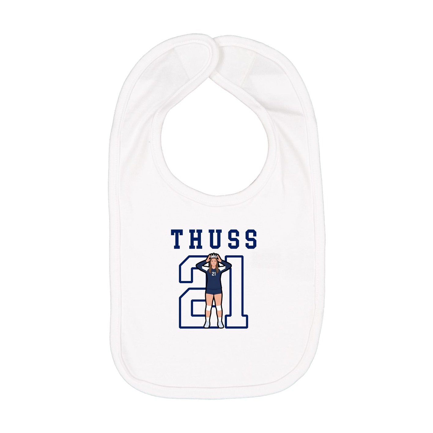 Infant Bib — Shirsey in White