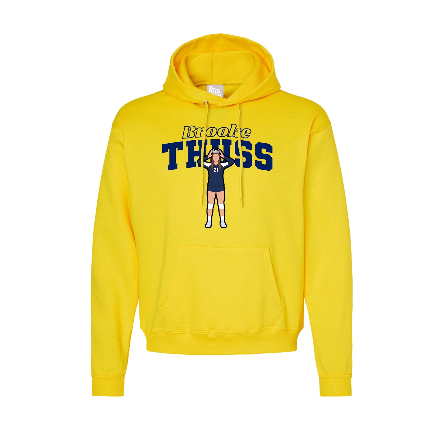 Hoodie — Name Arch in Yellow