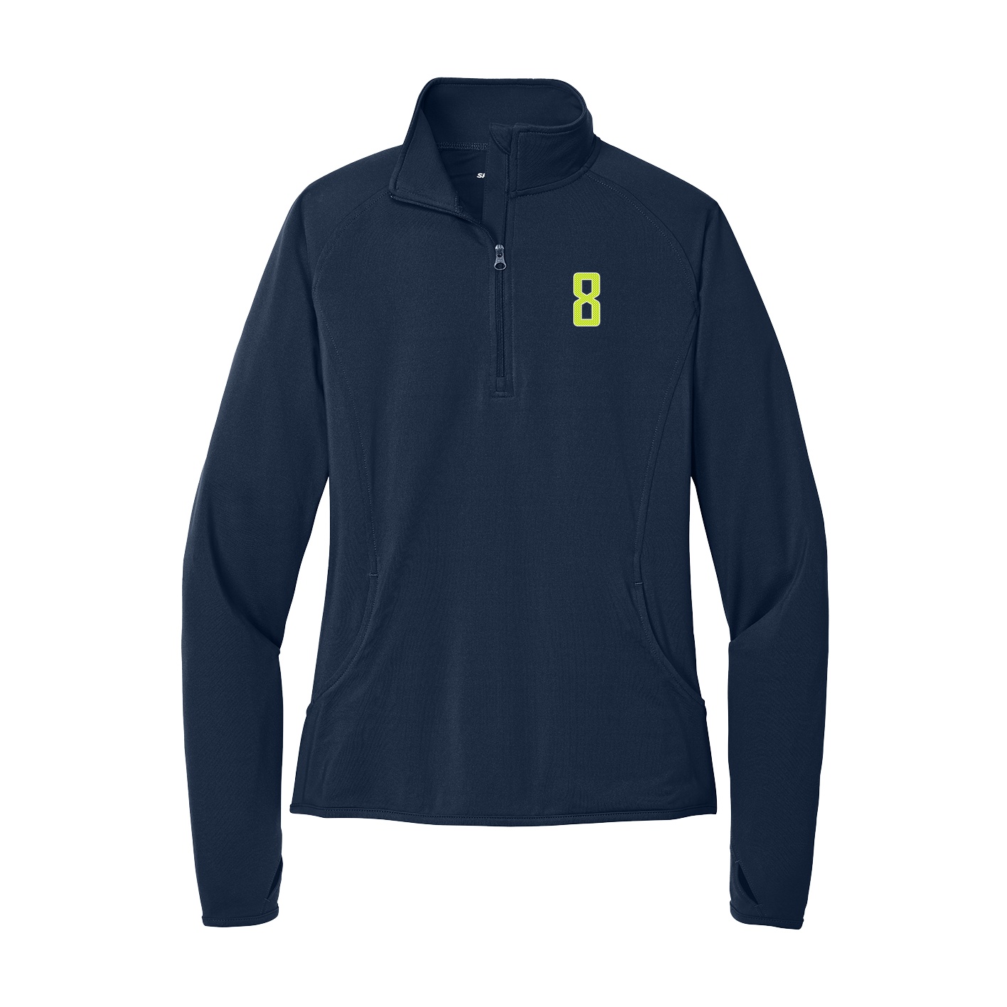 Women's Q-Zip Pullover — Front Shirsy in Navy