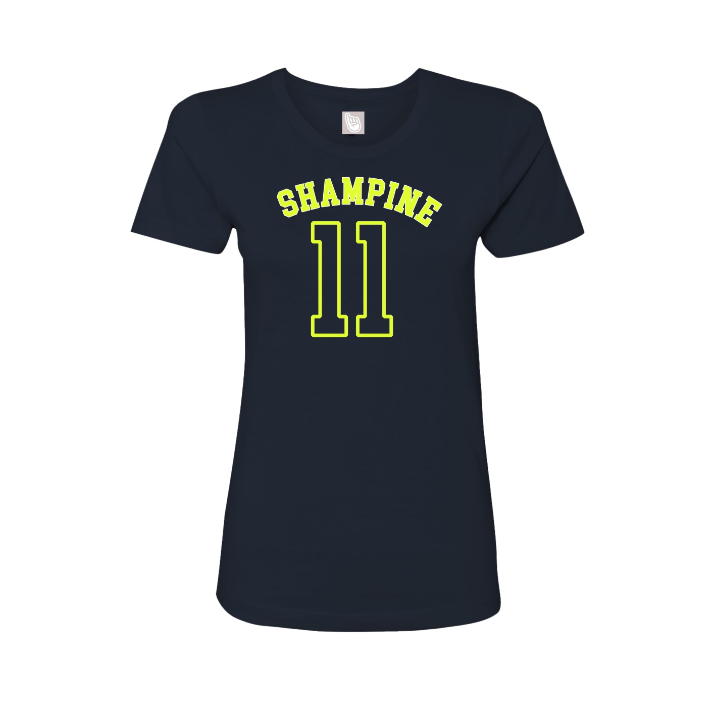 Fitted Women's Tee — Shirsey Arch in Navy