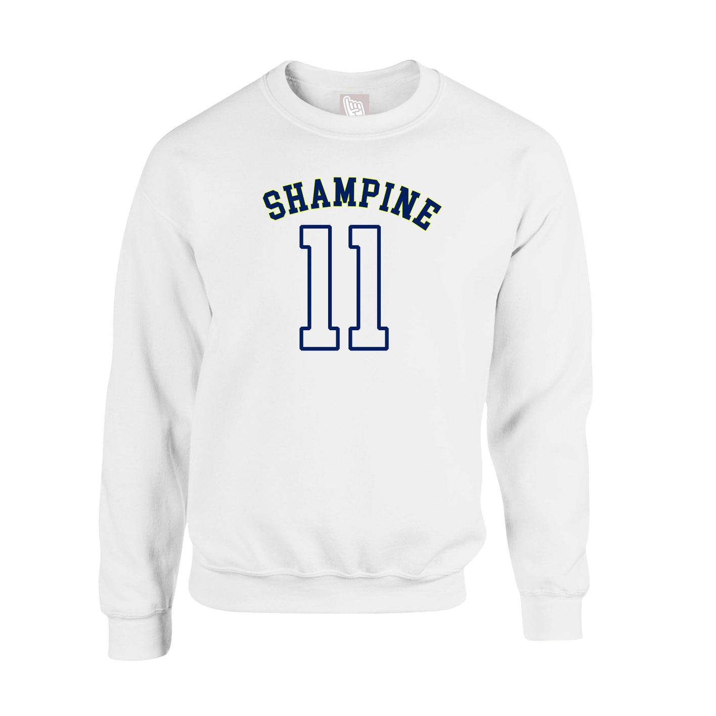 Fleece Crew — Shirsey Arch in White