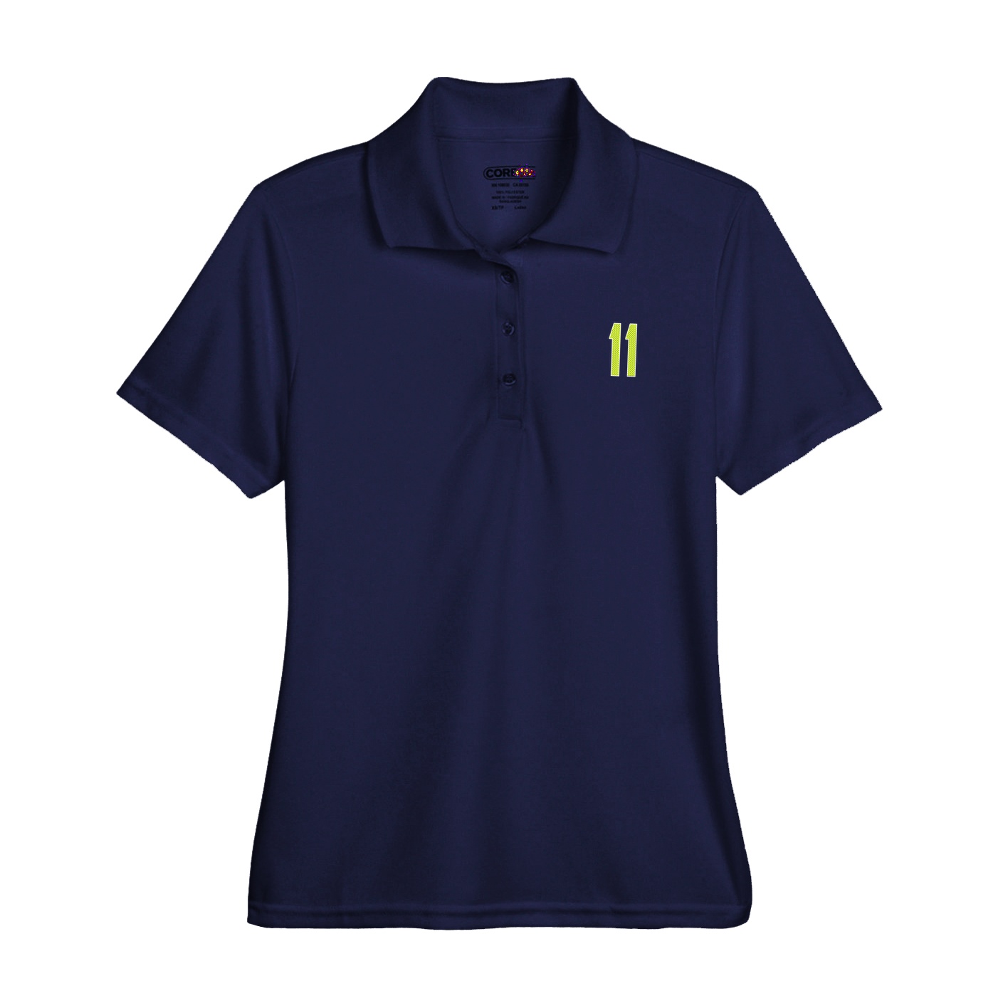 Womens Performance Polo — Front Shirsy in Navy