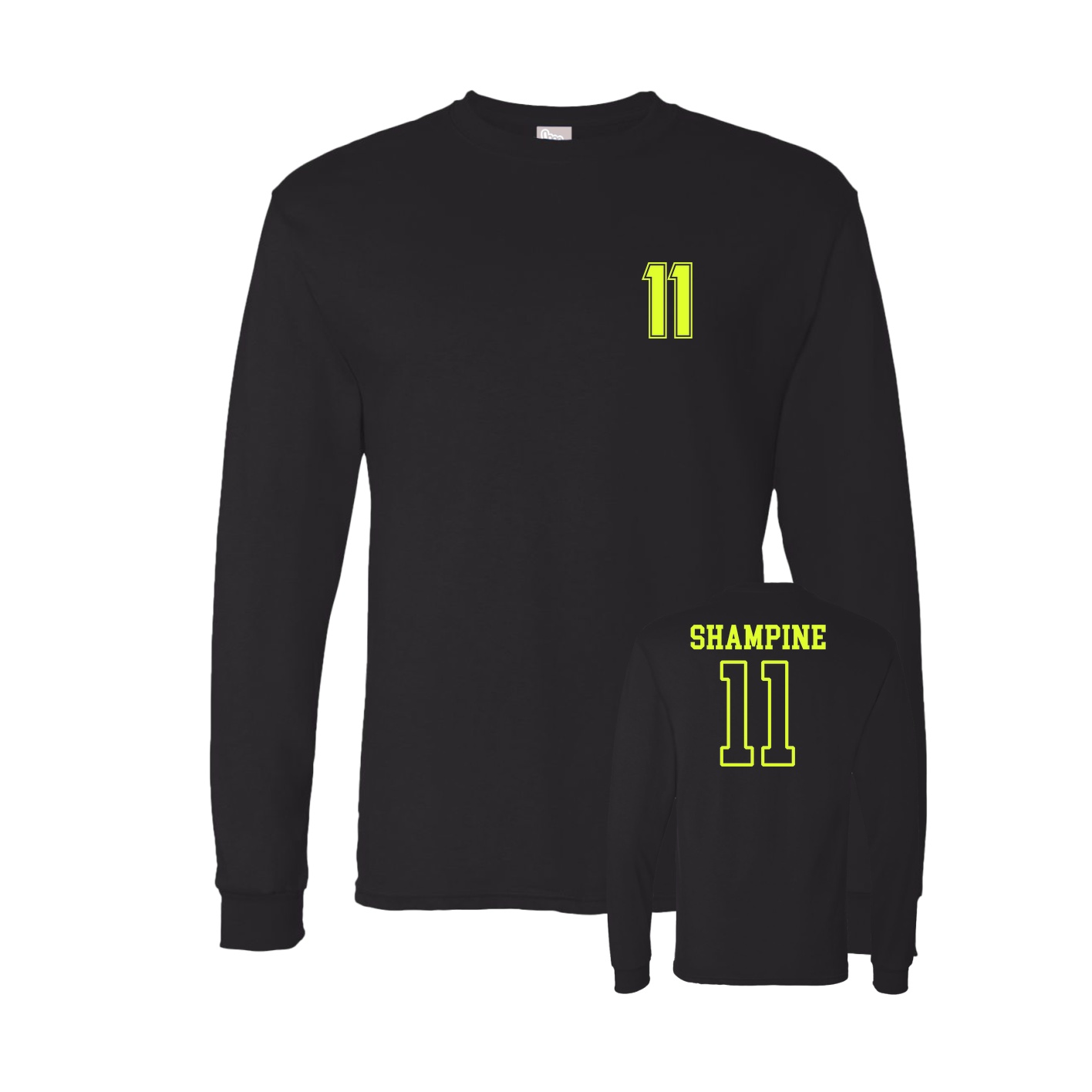 Long Sleeve Tee — Chest Back in Black