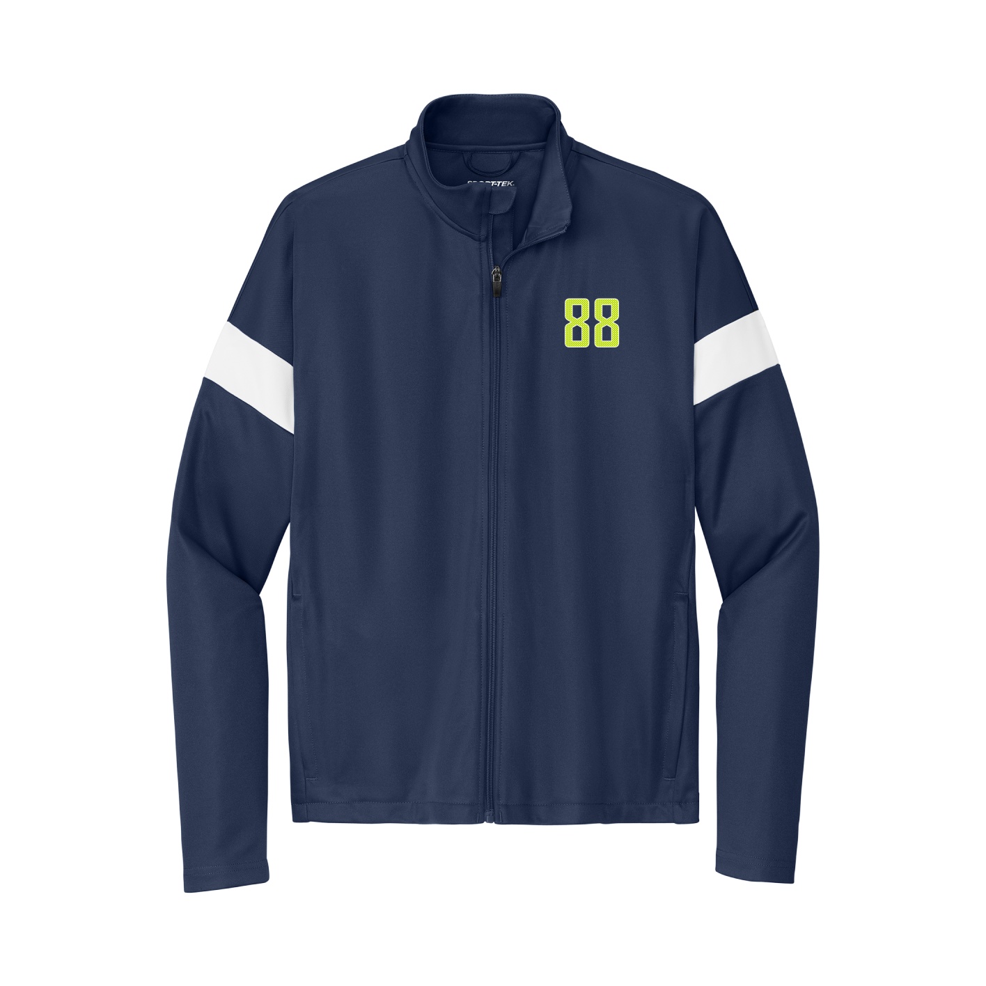 Team Travel Full-Zip Jacket — Front Shirsy in Navy/White