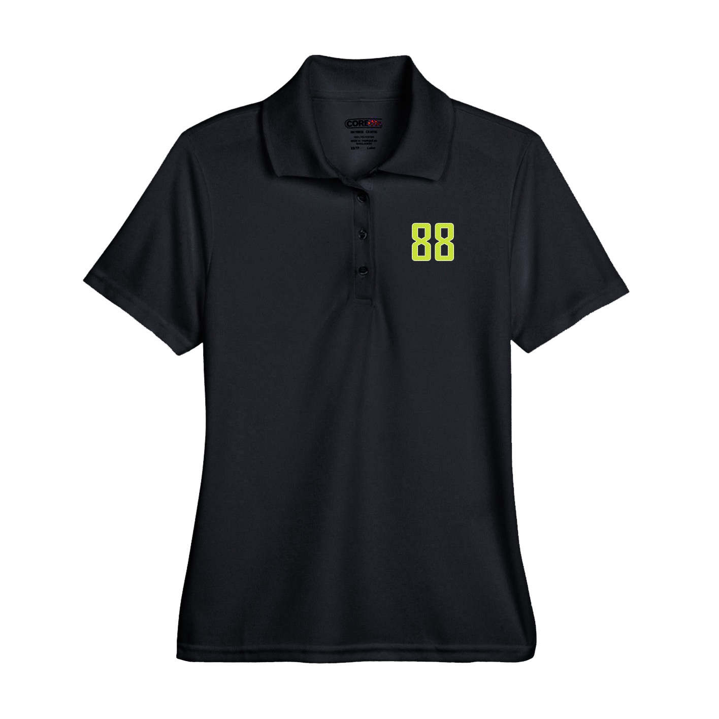 Performance Polo — Front Shirsy in Black