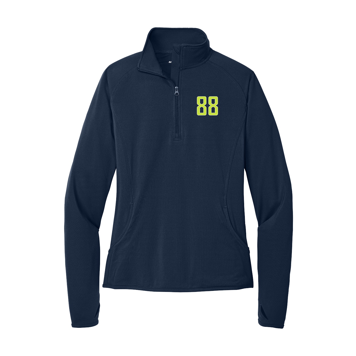 Women's Q-Zip Pullover — Front Shirsy in Navy