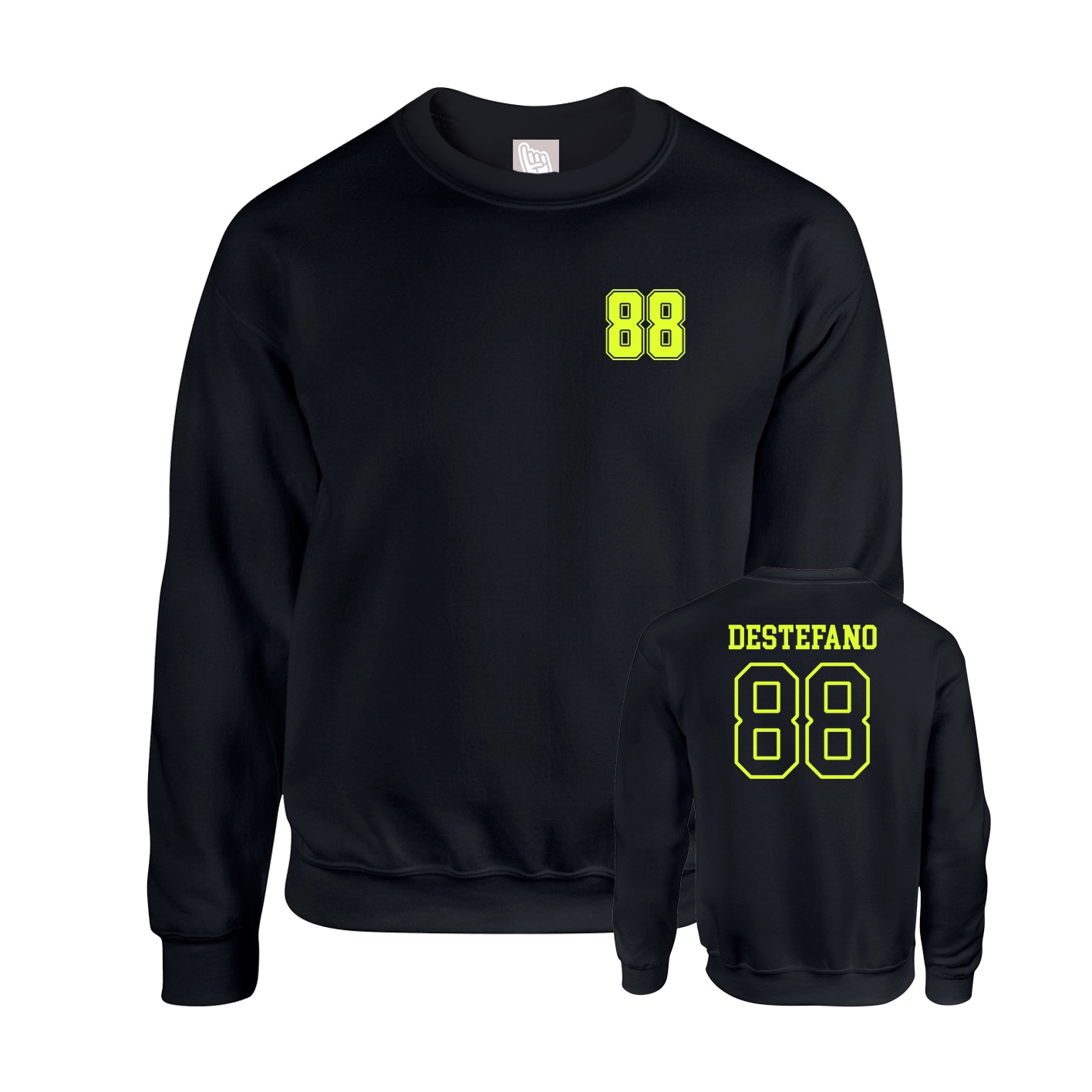Fleece Crew — Chest Back in Black