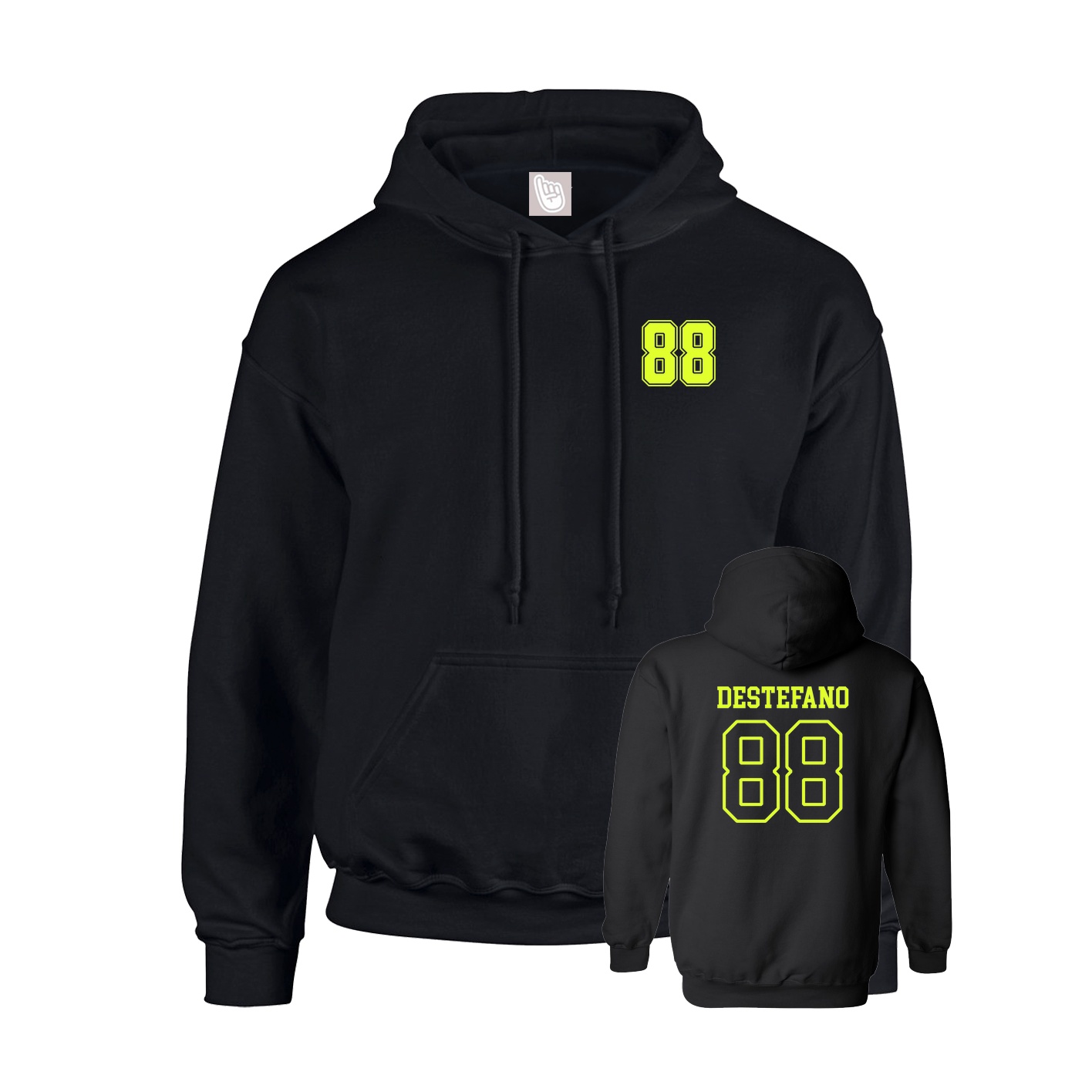 Youth Hoodie — Chest Back in Black