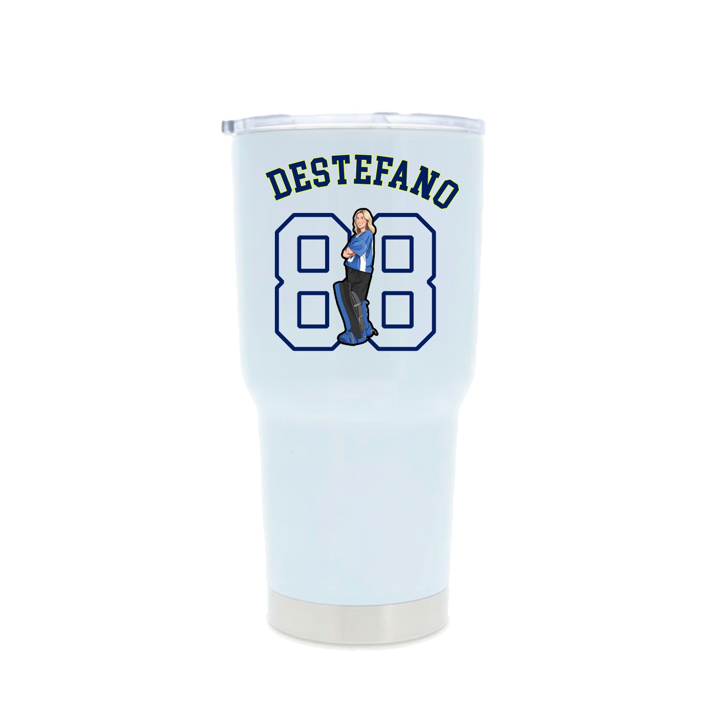 30oz Stainless Steel Tumbler — Shirsey Arch in White