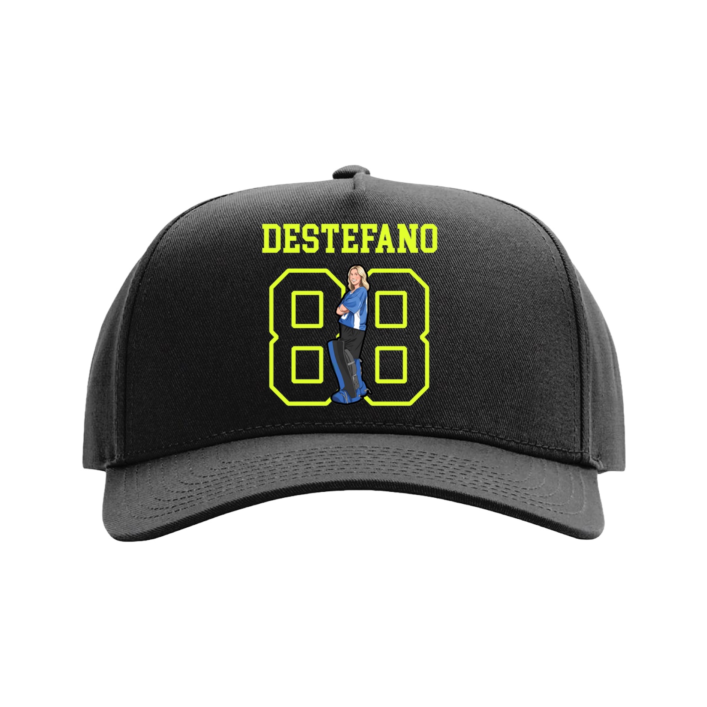 Full Fabric Five-Panel Champ Cap — Shirsey in Black