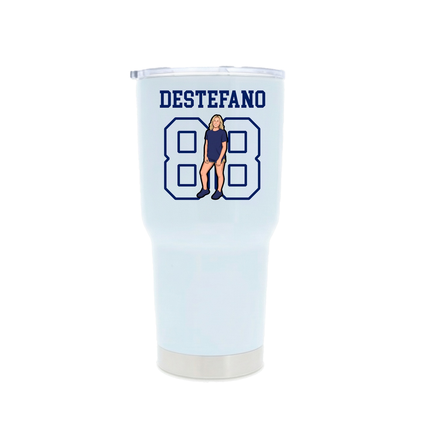 30oz Stainless Steel Tumbler — Shirsey in White