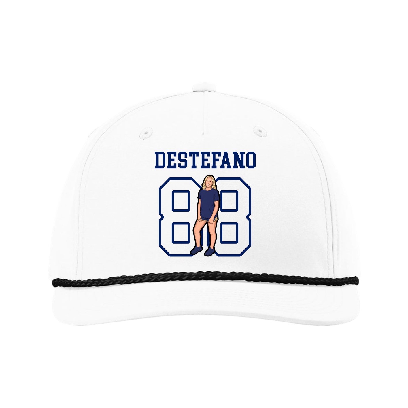 Five-Panel Classic Rope Cap — Shirsey in White