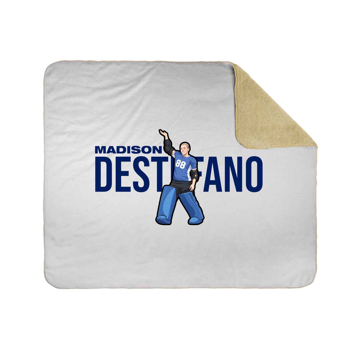 Throw Blanket — Player Name in White