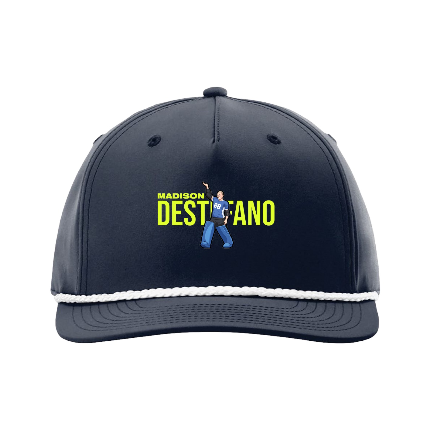 Five-Panel Classic Rope Cap — Player Name in Navy