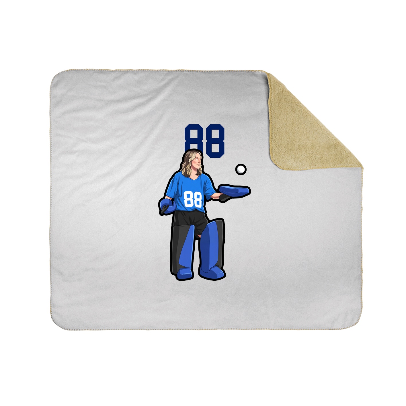 Throw Blanket — Number Top in White