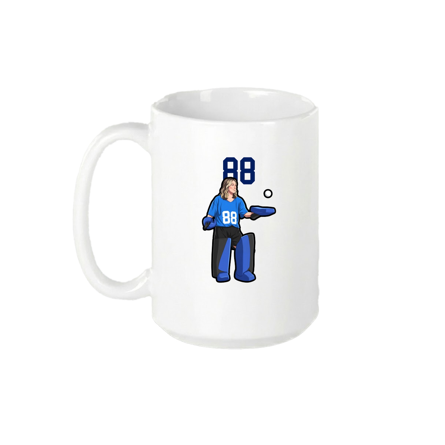 15oz Coffee Mug — Number Top in White