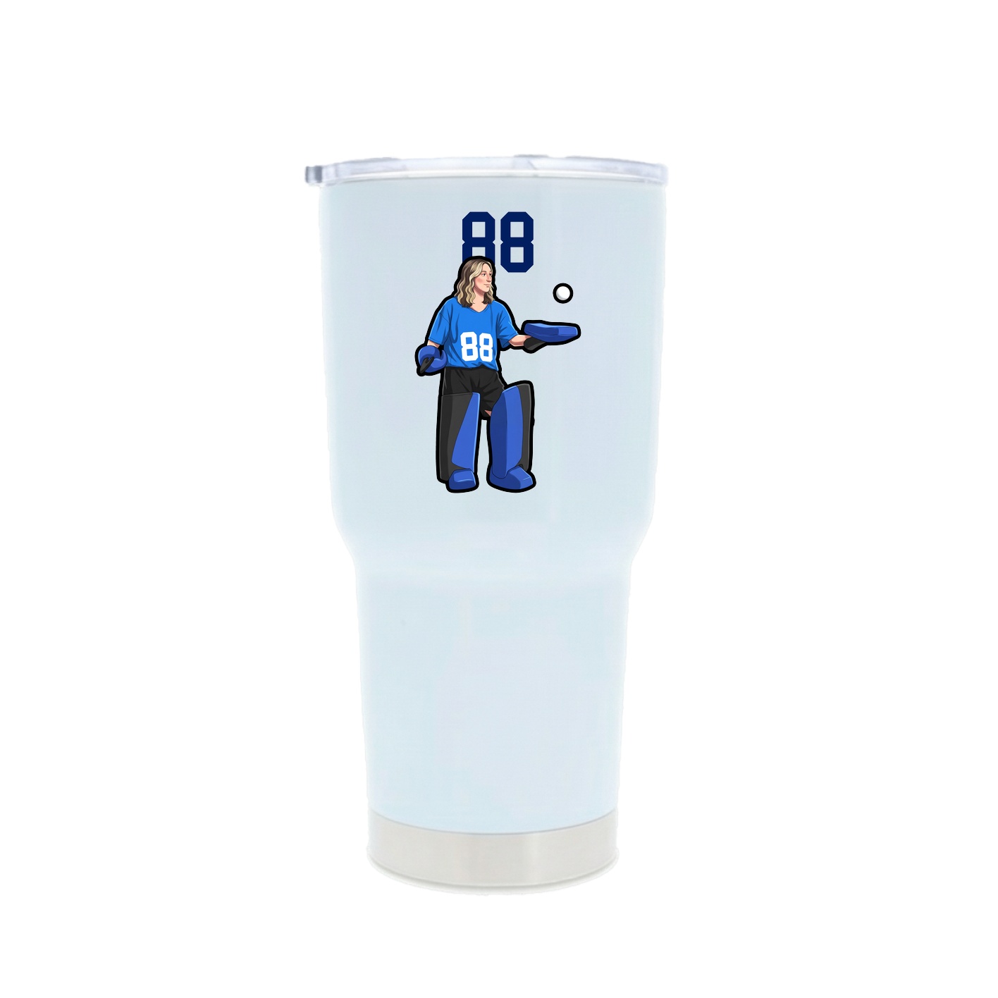 30oz Stainless Steel Tumbler — Number Top in White