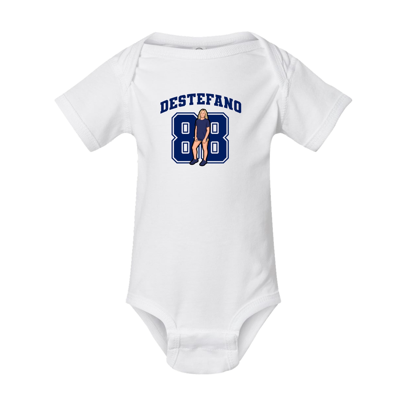 Baby Onesie — Number in White
