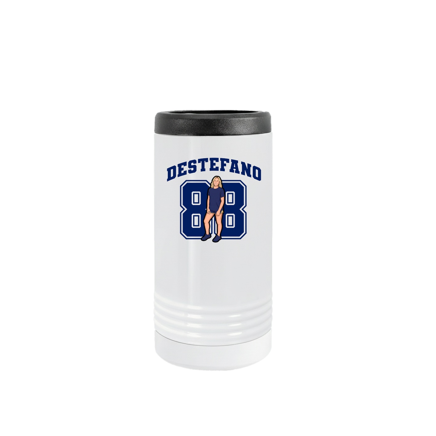 Slim Beverage Holder — Number in White