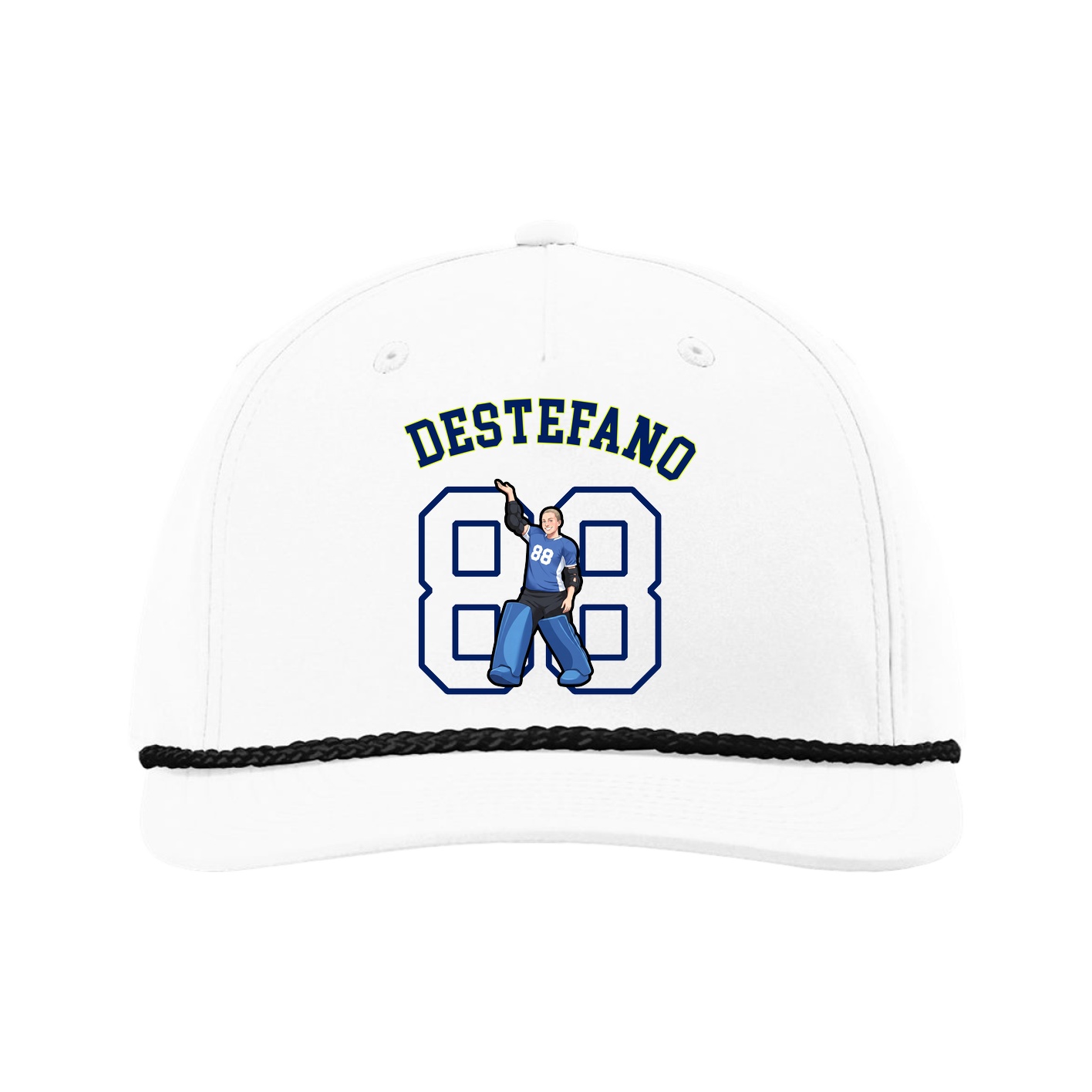 Five-Panel Classic Rope Cap — Shirsey Arch in White