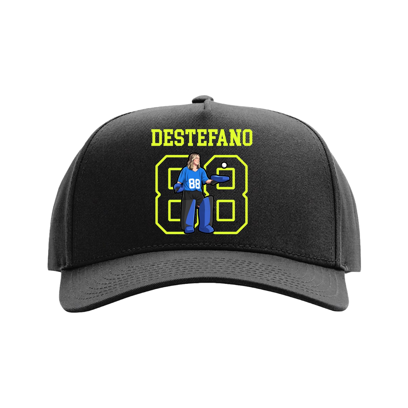 Full Fabric Five-Panel Champ Cap — Shirsey in Black