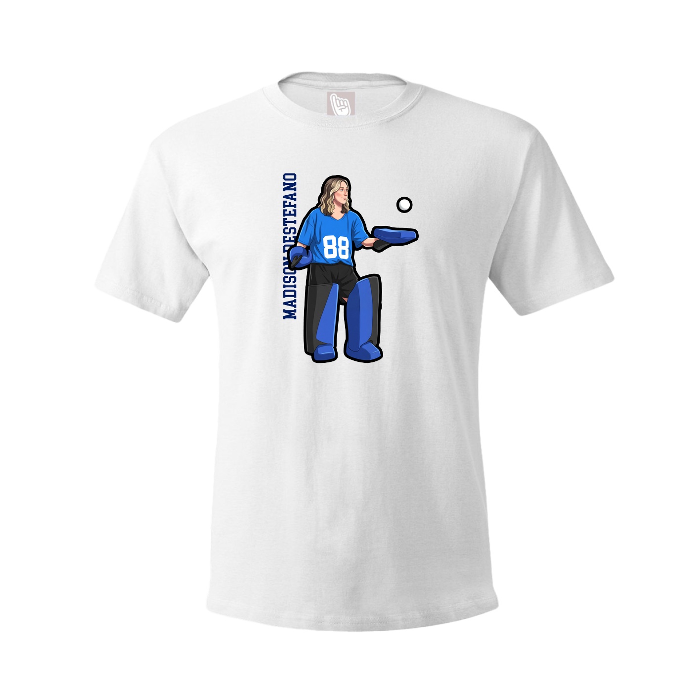 Youth Tee — Name Vertical in White