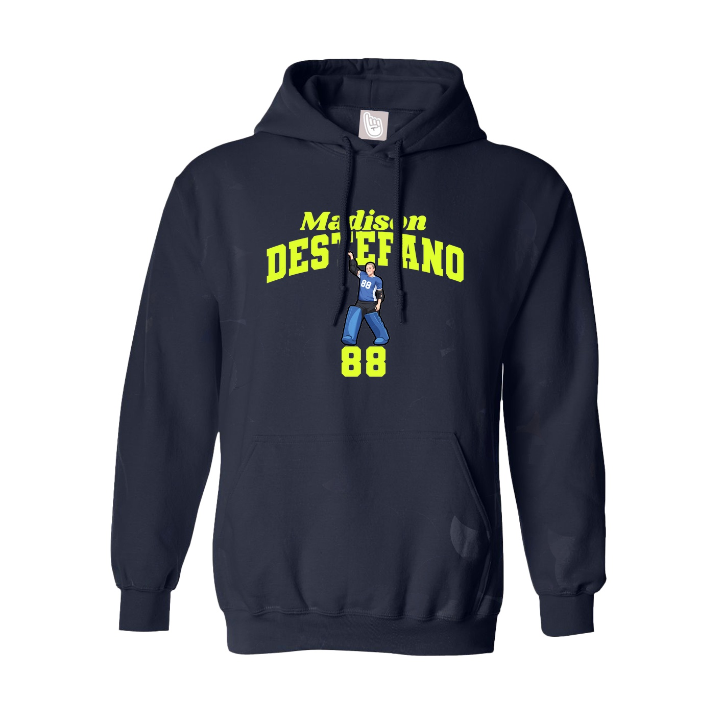 Youth Hoodie — Signature Arch in Navy