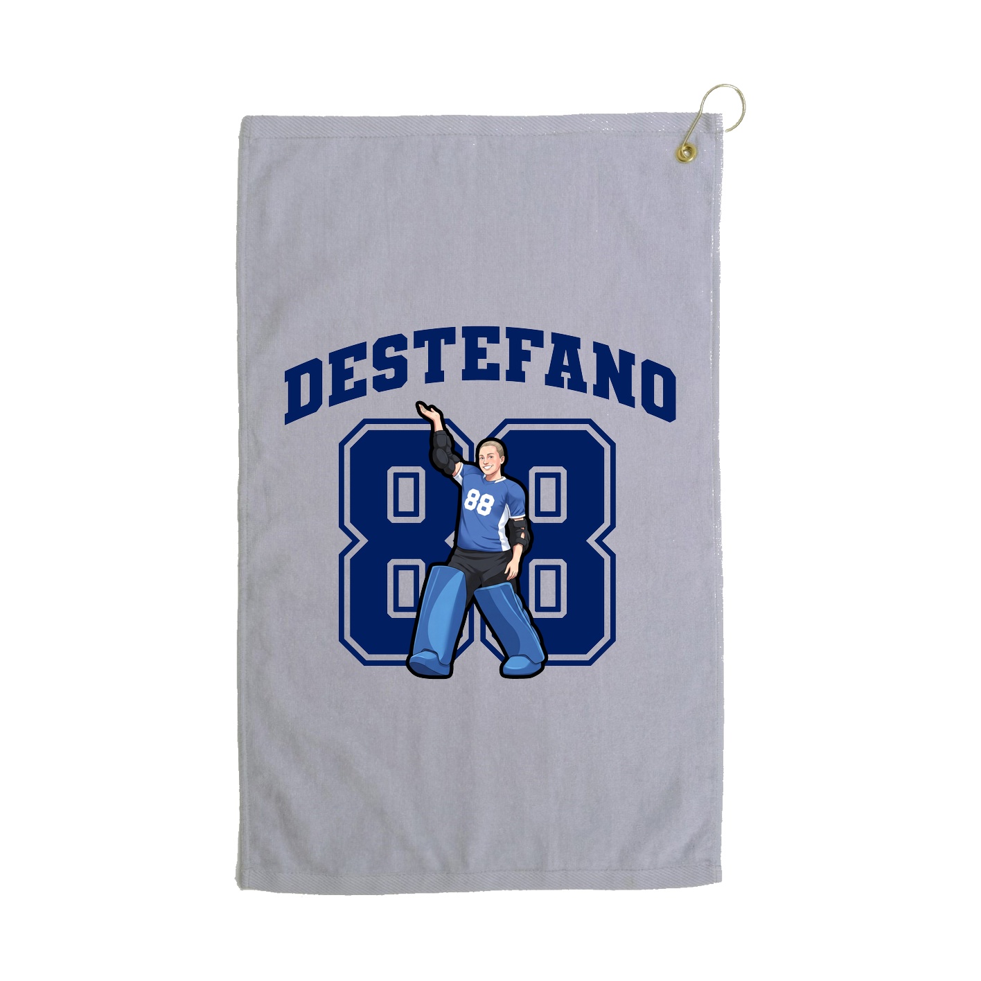 Golf Towel — Number in Grey