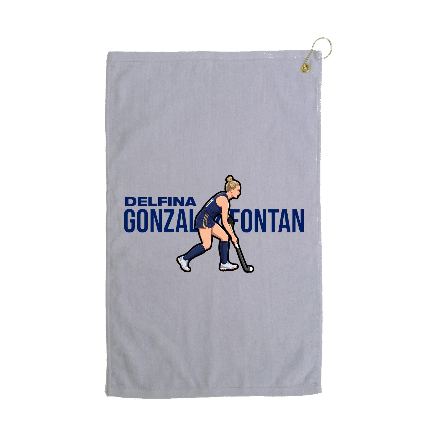 Golf Towel — Player Name in Grey