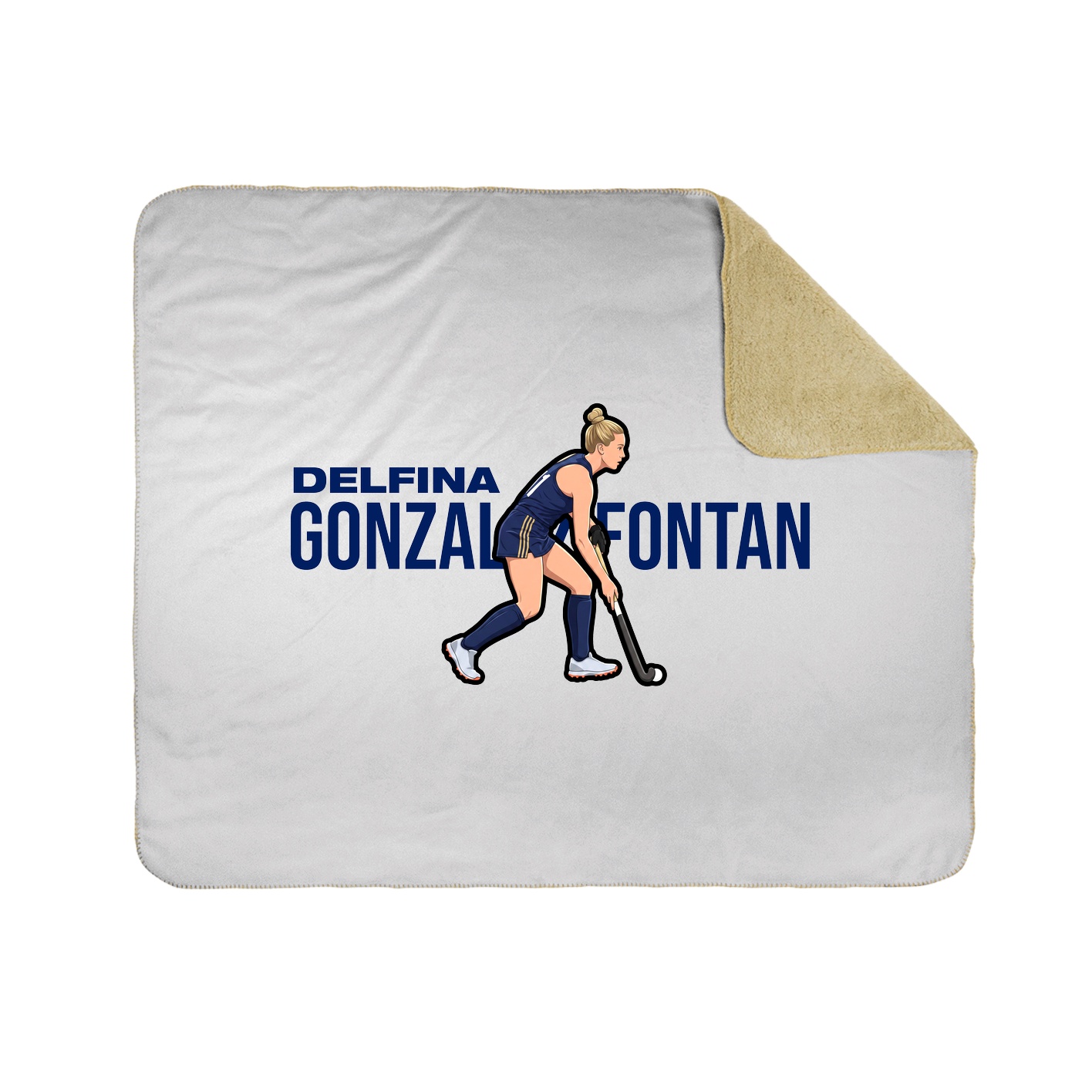 Throw Blanket — Player Name in White
