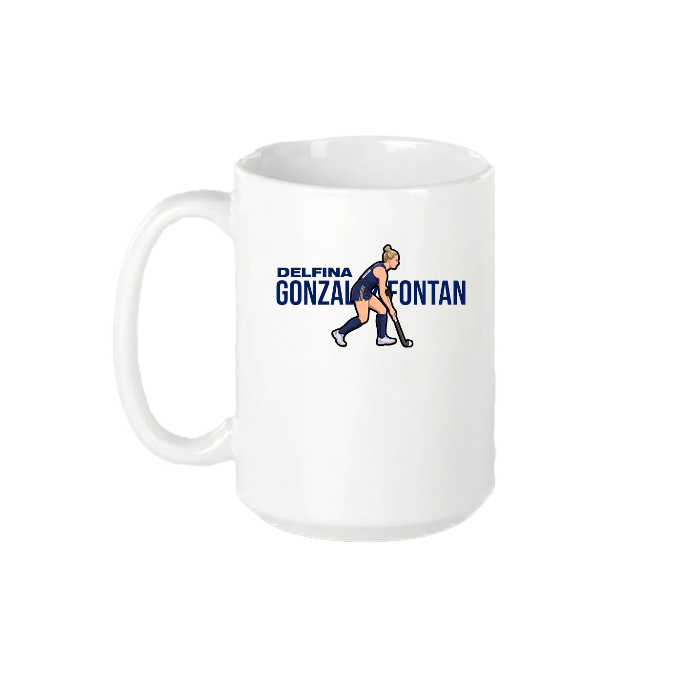 15oz Coffee Mug — Player Name in White