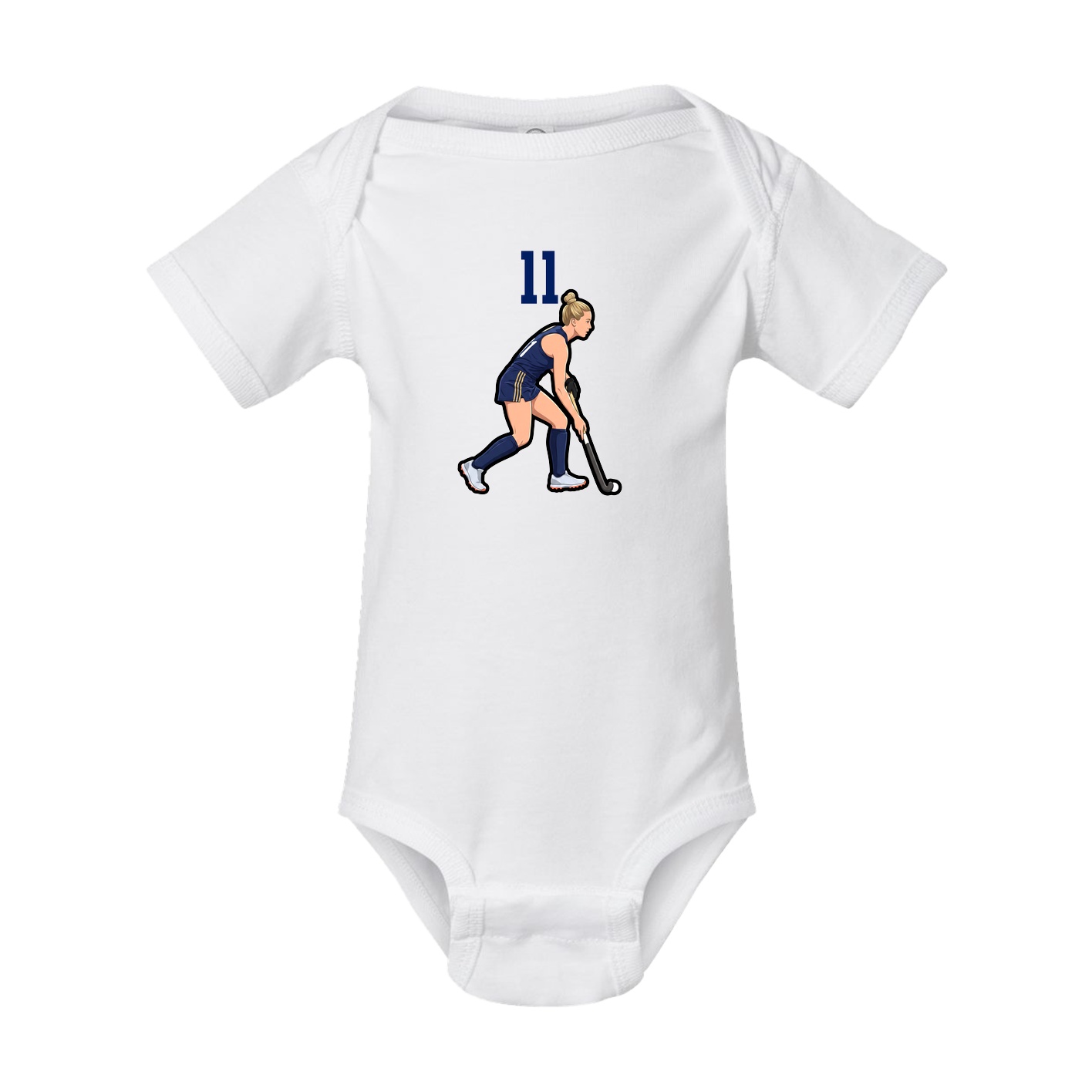 Baby Onesie — Number Top in White