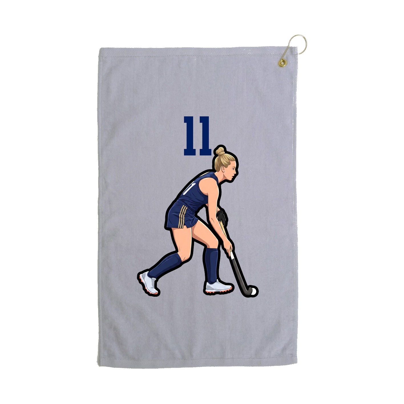 Golf Towel — Number Top in Grey