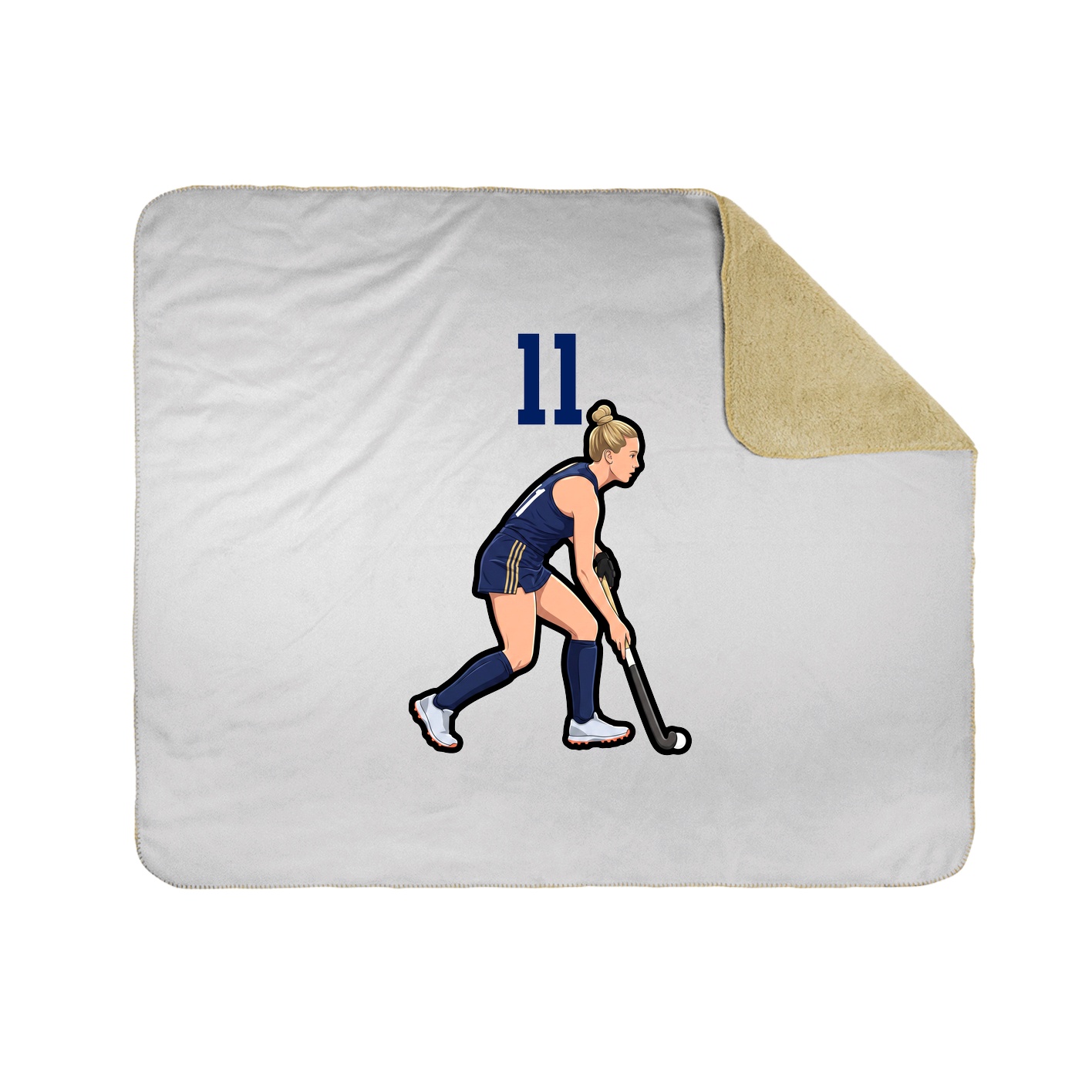 Throw Blanket — Number Top in White